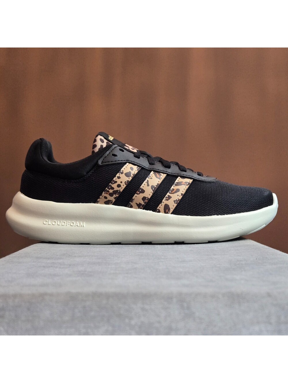 adidas Lite Racer 4.0 - Black / White / Leopard (IH5273) Women's 6